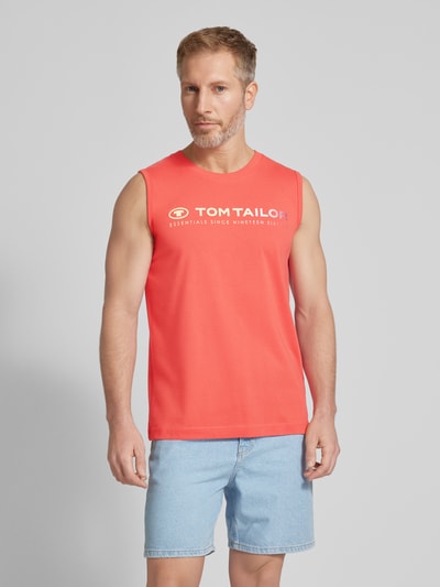 Tom Tailor Tanktop mit Label-Print Koralle 4