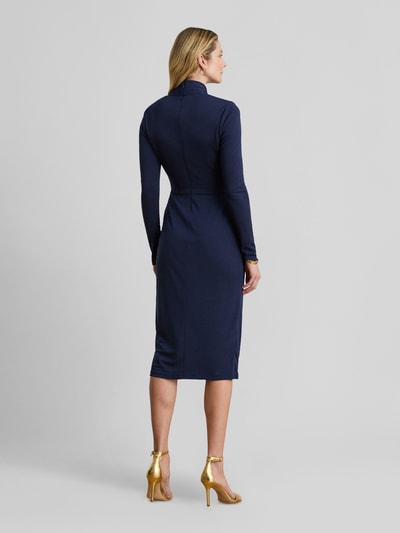 Lauren Ralph Lauren Knielanges Kleid in Wickeloptik Marine 5