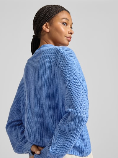 Only Kurtka z dzianiny o kroju regular fit z obniżonymi ramionami model ‘CAROL’ Oceaniczny 3