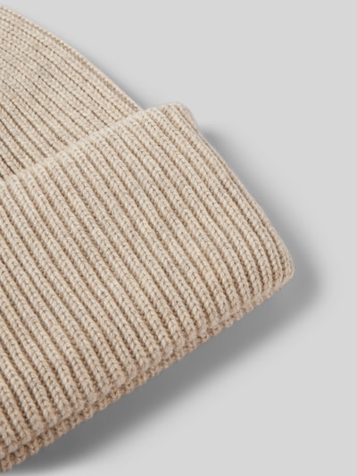 Profuomo Beanie mit breitem Umschlag Beige Melange 2