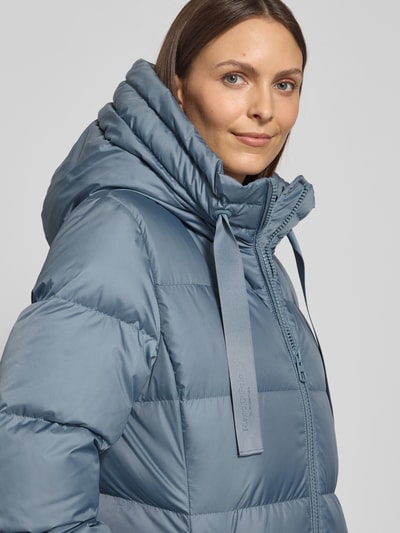 Marc O'Polo Płaszcz puchowy o kroju shaped fit z kapturem Szaroniebieski 3