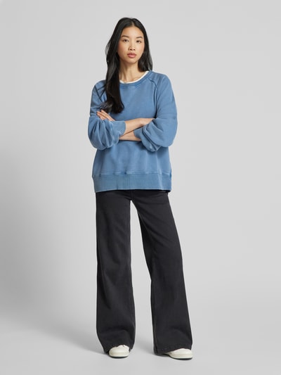 Jake*s Casual Oversized Sweatshirt mit Raglanärmeln Jeansblau 1