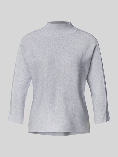 comma Gebreide pullover met opstaande kraag en 3/4-mouwen Zilver - 2