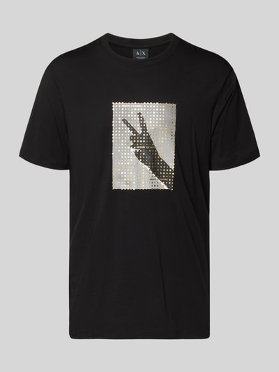 ARMANI EXCHANGE T-shirt met motiefprint Zwart - 2