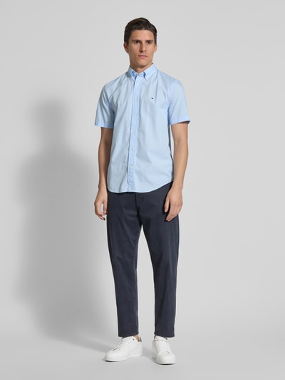 Tommy Hilfiger Regular Fit Freizeithemd mit kurzem Arm Modell 'FLEX' Hellblau 1