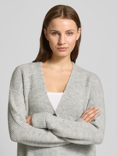 Christian Berg Woman Strickjacke mit Knopfleiste Hellgrau Melange 3