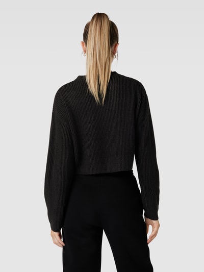 Only Cropped Strickpullover mit Strukturmuster Modell 'MALAVI' Black 5