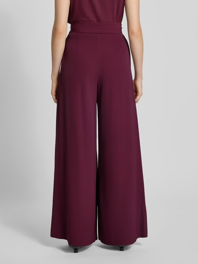 Rinascimento Wide leg broek met plooien Bordeaux - 5