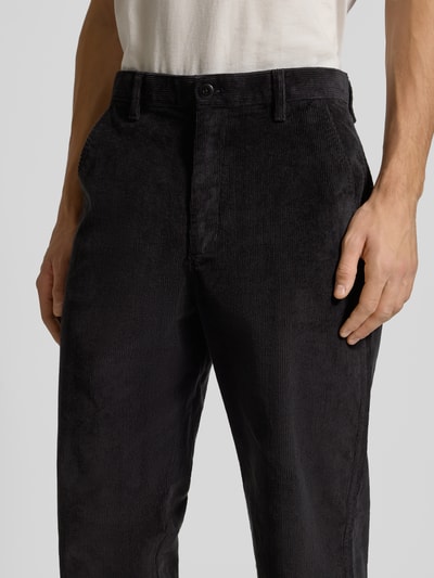 Calvin Klein Jeans Spodnie sztruksowe o kroju straight fit z wpuszczanymi kieszeniami Czarny 3