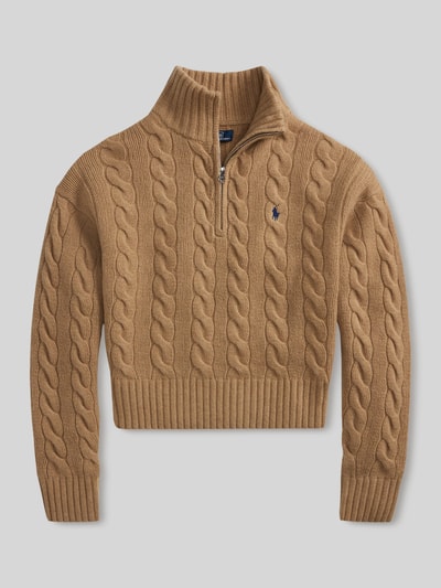 Polo Ralph Lauren Regular Fit Troyer aus Woll-Mix Camel 2