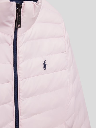 Polo Ralph Lauren Kids Gewatteerd jack met logostitching, model 'TERRA' Lichtroze - 2