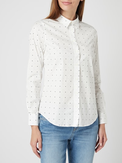 Gant Bluse mit Punktemuster Weiss 4