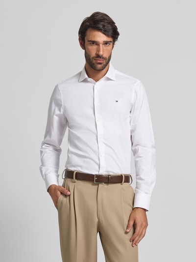 Tommy Hilfiger Tailored Slim fit zakelijk overhemd van puur katoen Wit - 4