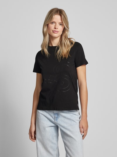 QS T-Shirt mit Label-Print Black 4