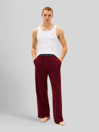 Tommy Hilfiger Koszulka na ramiączkach o kroju regular fit z mieszanka bawełny z wyhaftowane logo Biały 1