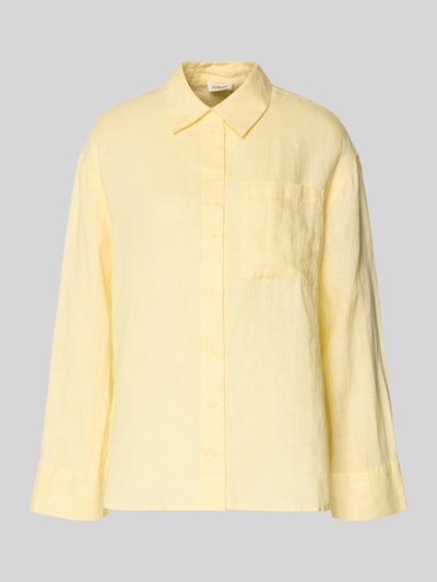 s.Oliver RED LABEL regular fit overhemdblouse van puur linnen Lichtgeel - 2