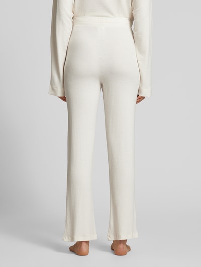 BOSS Straight Leg Sweatpants mit Strukturmuster Modell 'OTTOMAN' Offwhite 5