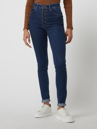 Levi's® 300 Shaping Super Skinny Fit Jeans mit Stretch-Anteil Modell 'Mile High' Dunkelblau Melange 4