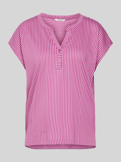 Tom Tailor T-Shirt mit Tunikakragen Pink 2