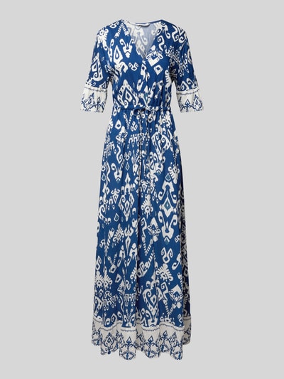 B.Young Maxikleid mit V-Ausschnitt Modell 'JASMINA' Marine 2