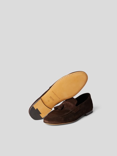 Officine Creative Tassel-Loafer aus Veloursleder Mittelgrau 4