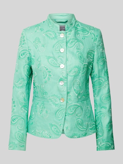 WHITE LABEL Leinenblazer mit Paisley-Muster Mint 2