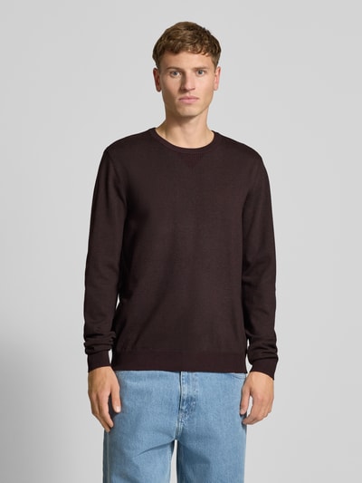 Blend Gebreide pullover met ronde hals, model 'Bruton' Bordeaux - 4