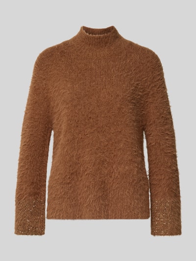 Luisa Cerano Strickpullover mit Stehkragen Camel 2