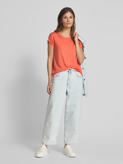 Vero Moda Relaxed Fit T-Shirt mit fixiertem Umschlag Modell 'MAVA' Hellrot 1