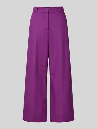 Weekend Max Mara Flared Cut Stoffhose mit Gürtelschlaufen Modell 'ZIRCONE' Violett 2