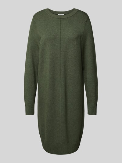 Christian Berg Woman Knielanges Strickkleid mit Rundhalsausschnitt Oliv Melange 2