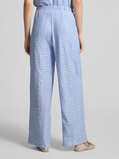 VERO MODA Weite Hose mit Spitzenmuster Modell 'CASSANDRA' Hellblau 5