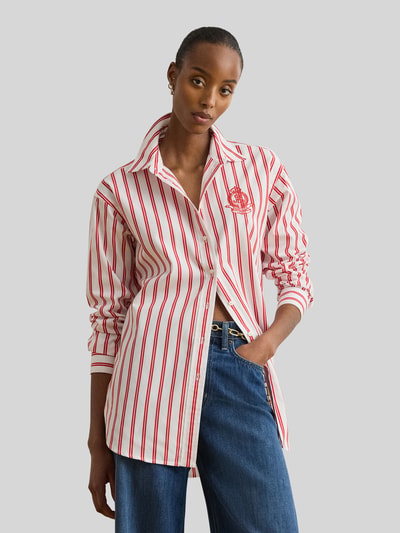 Lauren Ralph Lauren Relaxed Fit Hemdbluse aus reiner Baumwolle Kirsche 4