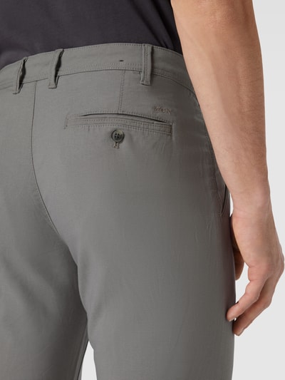 MCNEAL Super Slim Fit Chino mit Webmuster Mittelgrau Melange 3