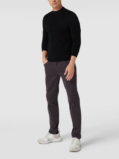 Brax Straight Fit Chino mit Label-Detail Modell 'Cadiz' Mittelgrau 1