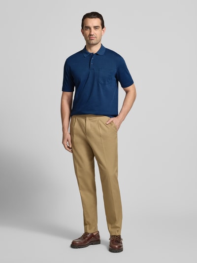 Christian Berg Men Koszulka polo o kroju regular fit z brustaszą Ciemnoniebieski 1