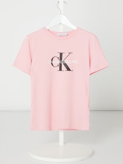 Calvin Klein Jeans T-shirt z bawełny bio  Jasnoróżowy 1