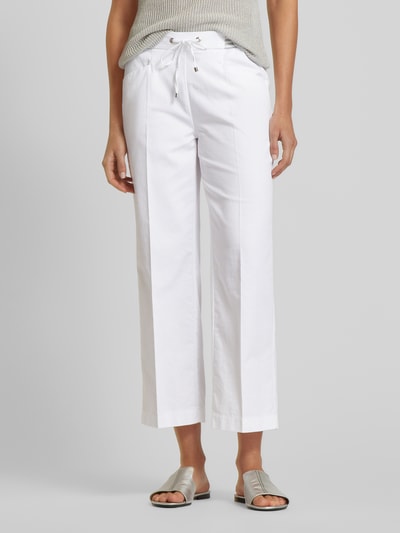 TONI Wide Leg Stoffhose mit verkürztem Schnitt Modell 'Sue' Weiss 4