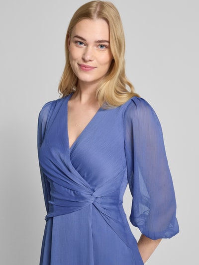 Christian Berg Cocktail Cocktailkleid in Wickel-Optik Dunkelblau Melange 3