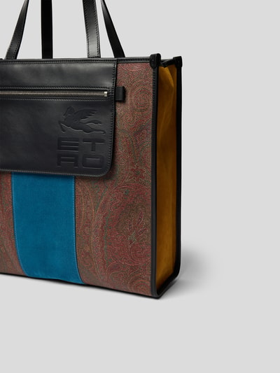 Etro Shopper im Paisley-Dessin Mittelbraun 3