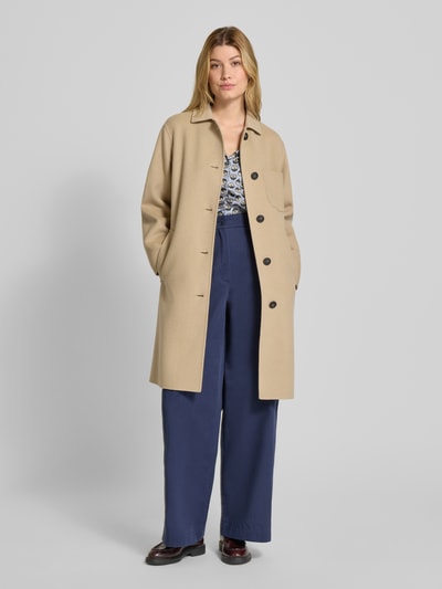 Weekend Max Mara Bluzka jedwabna o kroju regular fit z kołnierzem z połami model ‘ONCIA’ Jasnoniebieski 1