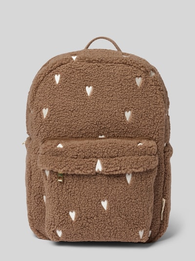 STUDIO NOOS Rucksack mit Label-Detail Taupe 2