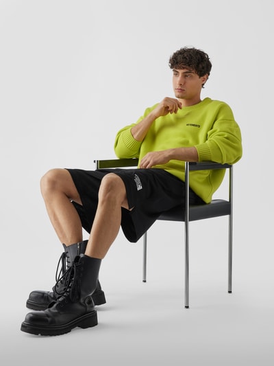 VETEMENTS Sweatshorts mit Label-Print Schwarz 6