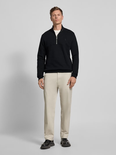 Armedangels Regular Fit Troyer aus reiner Baumwolle 'WAARLO FLEECE' Black 1