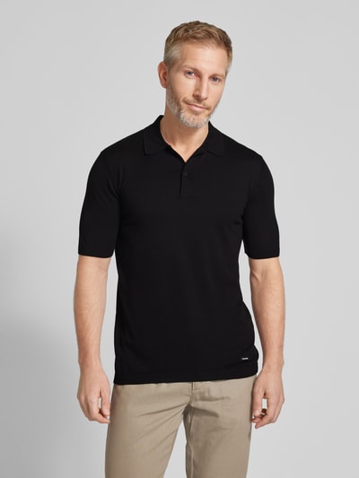 CK Calvin Klein Regular fit poloshirt met knoopsluiting Zwart - 4