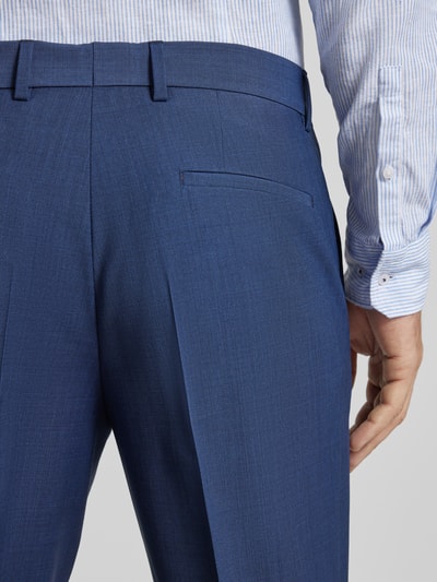 BOSS Spodnie do garnituru w jednolitym kolorze model ‘Lenon’ Granatowy 3