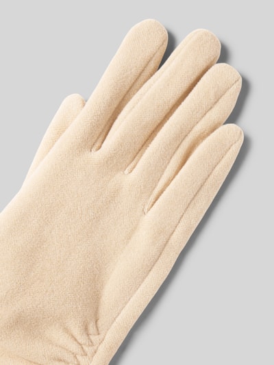 EEM Handschuhe mit Raffungen Beige 2