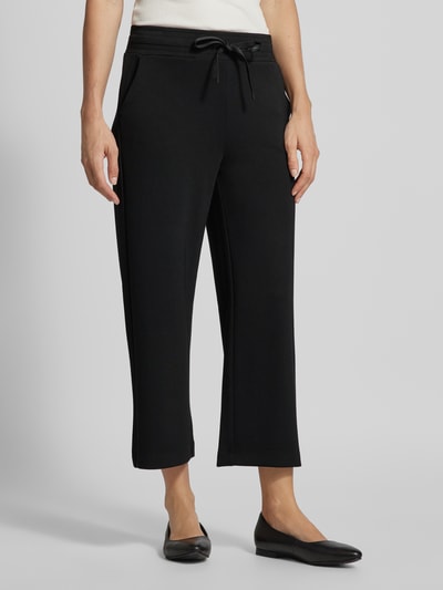 Soyaconcept Sweatpants met wijde pijpen en tunnelkoord, model 'Banu' Zwart - 4