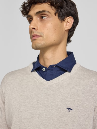 Fynch-Hatton Strickpullover mit Logo-Detail Offwhite 3