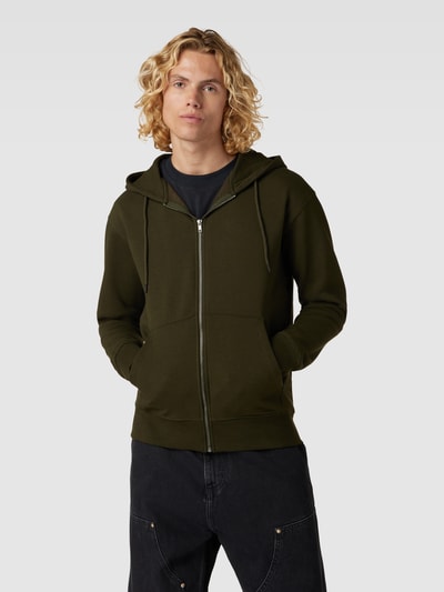 Jack & Jones Sweatjack met capuchon, model 'JESTAR' Donkergroen - 4